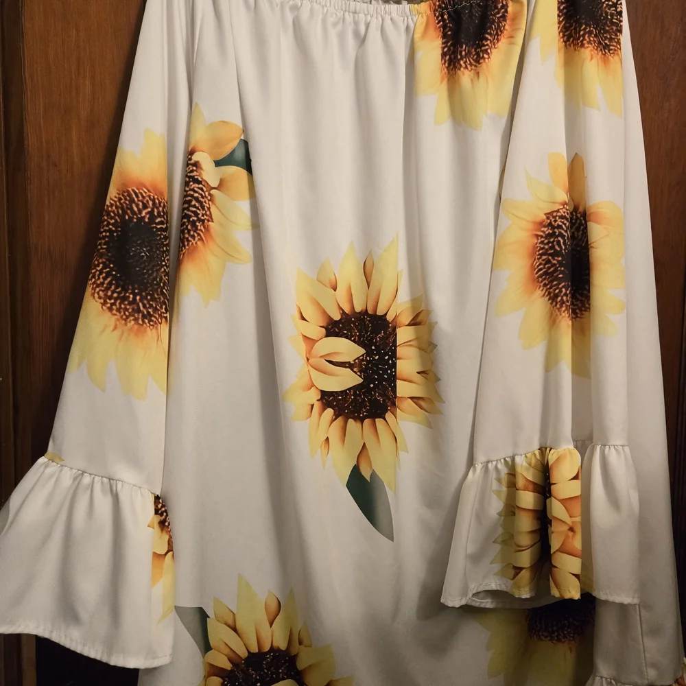 Sunflower Off-Shoulder Ruffle Tunic - Picture 4 of 5